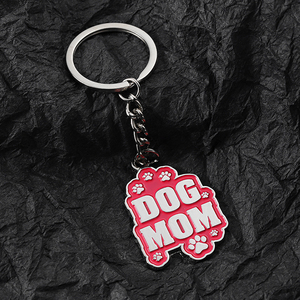 Llavero personalizado de metal, suave, esmalte, perro, mascota, mamá, llavero - Product Image 5