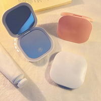 Miroir cosmétique LED portable pliable personnalisé avec logo, écran tactile intelligent, grossissant, double face, USB
