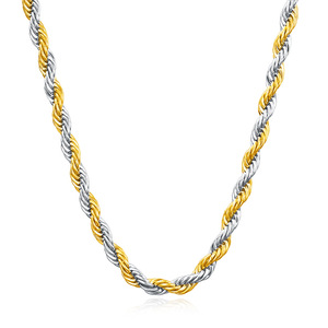 Wave Round Twist Necklace 2mm 3mm 4mm Minimalist Daily Wear Gift Jewelry - Product Image 2