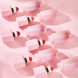 Velvet six color liquid powder blusher durable waterproof lip glaze two in one carmine powder blusher - Product Image 3