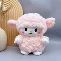 Adorable peluche lapin kawaii avec nœud écossais pour compagnon de bébé et décoration intérieure