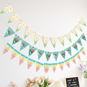 <span class=keywords><strong>Licorne</strong></span> Pirate transfrontalière pour <span class=keywords><strong>Amazon</strong></span> Drapeau Triangle en papier Bannière décorative pour les célébrations d'<span class=keywords><strong>anniversaire</strong></span> et les nouveautés de fête - Product Image 1
