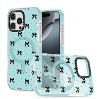 Simplicité Graffiti haute qualité résistant aux chutes dur TPU Transparent magnétique étui de téléphone portable pour iPhone 12 13 14 15 16 Pro