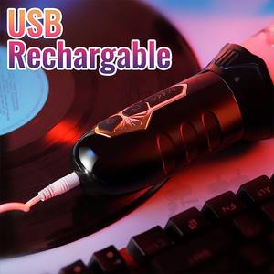 Erkekler için Seks Oyuncakları Silikon TPE Vibratör Şarj Edilebilir Isıtma Otomatik Rotasyon Mastürbasyon Kupası Siyah Erkekler için Seks Oyuncakları - Product Image 5