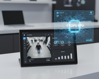 Layar Digital Signage Iklan All-in-One 15,6 Inci Model Meja, Kecerahan Tinggi, Layar Sentuh, Dilengkapi CMS
