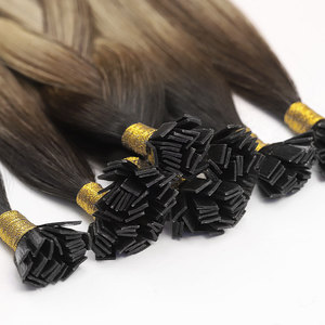 Chất lượng cao Flat tip phần mở rộng tóc đôi rút ra thẳng Remy Trinh Nữ phần mở rộng tóc lớp biểu bì phù hợp Keratin lời khuyên tóc - Product Image 4