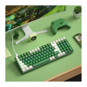 Desain populer lampu keren keren aksesoris gaming dapat ditukar keyboard mekanik papan kunci gaming mesin tik