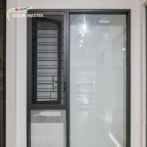 कम कीमत आधुनिक एल्यूमीनियम कैसमेंट विंडो के साथ स्क्रीन बाहरी उद्घाटन थर्मल ब्रेक के साथ होटल और अपार्टमेंट के लिए डबल ग्लेज्ड - Product Image 2