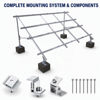 Système de montage de panneaux solaires, supports pour toit en béton, kit de montage solaire pour toit plat personnalisé, inclinaison réglable, galvanisé à chaud, 20-25