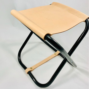 Taburete ligero de tubo metálico, taburete de cuero para pesca al aire libre, taburete portátil para trenes sin billetes. - Product Image 4