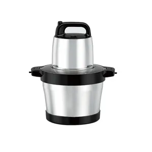 Moedor de carne elétrico de 3l/6l/12l, 2 velocidades, aço inoxidável, máquina de moagem automática para batata, pimenta, fufu