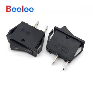 Beelee on-off rocker switch thin black 2 pin momentary rocker switches