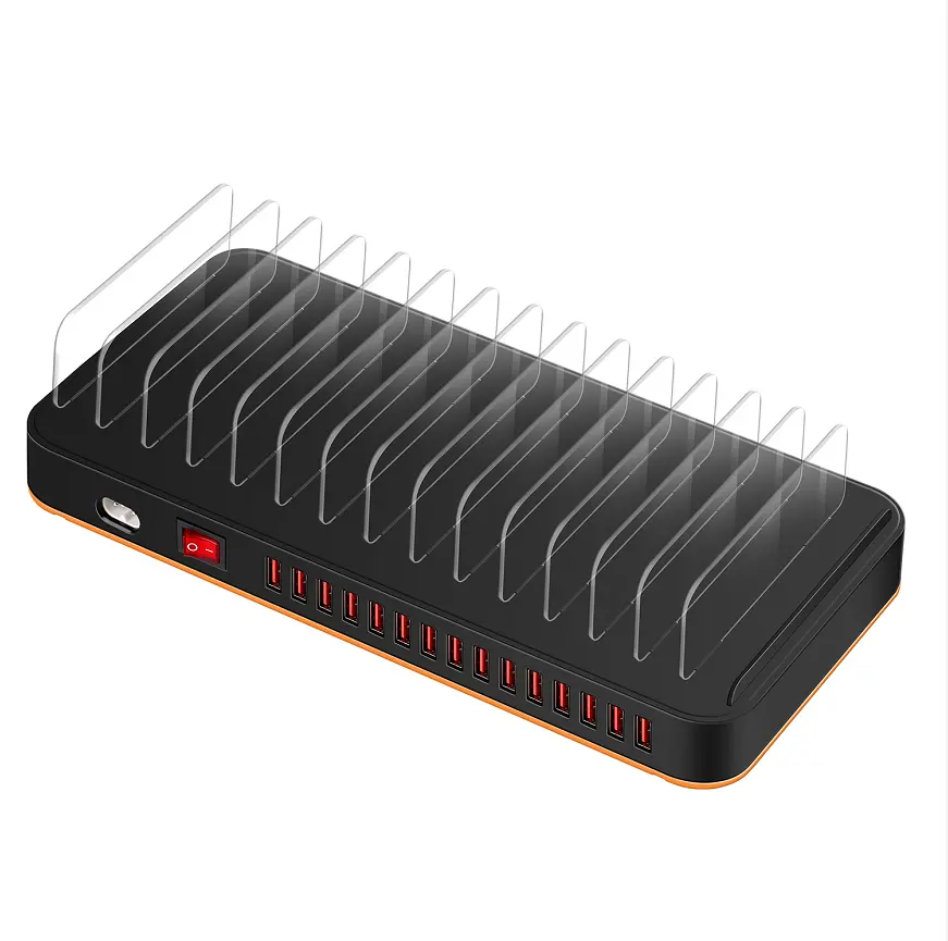 bestseller High-power 180W Fast Phone charger Mobile Devices USB Charger 15 Ports Multi-port Phone USB Charging Station With