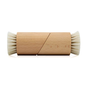 <span class=keywords><strong>Brosse</strong></span> de nettoyage du <span class=keywords><strong>visage</strong></span> en poils de chèvre doux en bois de hêtre naturel écologique personnalisée en usine - Product Image 5
