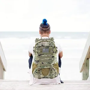 <span class=keywords><strong>Sac</strong></span> à <span class=keywords><strong>dos</strong></span> de sport pour homme, équipement de plein air, double poche pour bouteille d'eau, <span class=keywords><strong>sac</strong></span> à <span class=keywords><strong>dos</strong></span> de randonnée camouflage à bandoulière latérale - Product Image 2