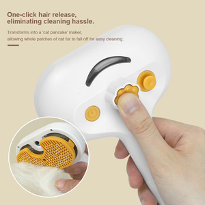 Hot Sale Charge Eco-Friendly ABS Luxury 3-in-1 Steamy <b>Pet</b> Spray Anti-Static Effective Hair Removal Grooming <b>Brush</b> for Cats - Product Image 5