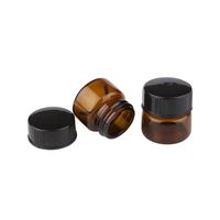 Ecannal 1 ml 2 ml 3 ml Petit échantillon d'huile essentielle Bouteille en verre ambré