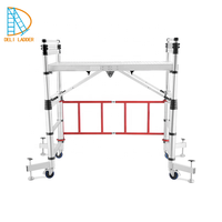 Deliladder Nouvelle Échelle Pliante Personnalisée de 3,2 m, Échafaudage Télescopique, Échelle en Aluminium
