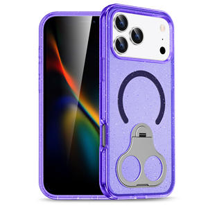 Funda para iPhone 17 AIR con soporte magnético de doble anillo, funda protectora completa anticaídas - Product Image 1