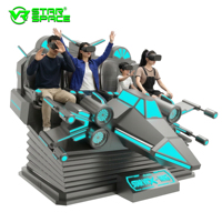 Simulador de disparos VR Star VR X Wing para 4 jugadores, cine de movimiento 9D con nave espacial y películas en 8K