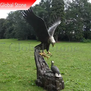 Fantasía jardín al aire libre Animal salvaje escultura bronce águila estatua