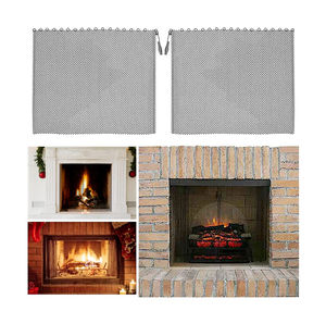 Fire-Resistant Metal Spark Screen Panel Mesh <strong>Hearth</strong> Protective Door 3mm-10mm Mesh Sizes Customizable Fireplaces Accessory Set - Product Image 3