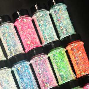 Entrepôts américains : 24 bouteilles <span class=keywords><strong>de</strong></span> paillettes épaisses phosphorescentes 2oz/56g, flocons lumineux mélangés pour l'artisanat, la résine, les boules <span class=keywords><strong>de</strong></span> neige, les gobelets et le slime - Product Image 5