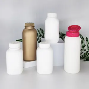 Custom Talcum Powder Skincare Containers HDPE Plastic Powder Bottles For Baby Care