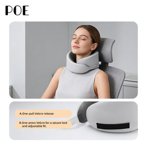 Oreiller de <span class=keywords><strong>voyage</strong></span> ergonomique en mousse à mémoire de forme rafraîchissante en forme de U avec logo personnalisé pour <span class=keywords><strong>avion</strong></span> et voiture – Confort portable au quotidien - Product Image 3