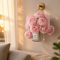 Bunga Peony Buatan dari Sutra, Buket Bunga Tiruan untuk Dekorasi Meja Pernikahan dan Hari Valentine