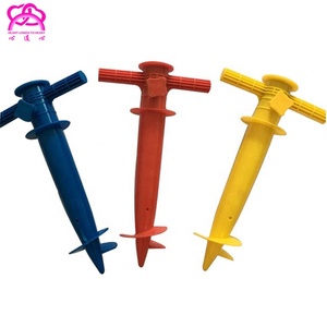 19-32mm Hot Sell beach umbrella anchor ,Plastic Beach Outdoor Parasol Base Pole Support Spike Stand Umbrella Sand Screw Anchor