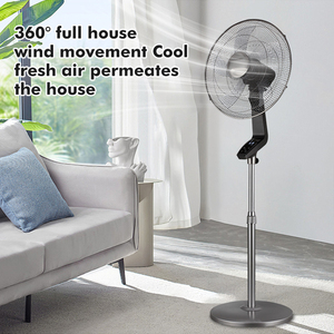 Ventilador de soporte inteligente para el hogar, ventilador eléctrico de 16 pulgadas, precio barato, piso Industrial bajo, lujo, silencioso, Retro, CA baja, 220V, 2 compradores - Product Image 2