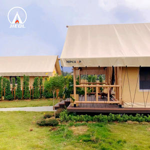 Waterproof Big Family Resort Luxury Safari Glamping <b>Tent</b> Glass Door <b>Tent</b> With Bathroom - Product Image 3