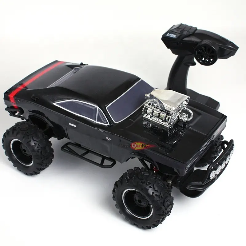 2.4g racing 4x4 4wd off road remote control big wheel high adults kids max desert crawler electric rc car muscle truck 1 10