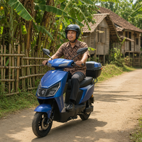 Moto Scooter Électrique Sans Balais 1200W, Contrôleur 72V 40A, Chargeur 3A pour les Utilisateurs Urbains d'Asie du Sud-Est