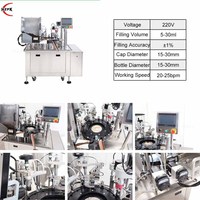 Mesin Pengisi dan Penutup Botol Cairan Pasta Food Grade Stainless Steel HZPK 304 untuk Kosmetik, Minyak Atsiri, Botol Plastik dan Kaca Kecil