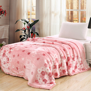 Bán Buôn Trong Kho Sang Trọng In Dày Sherpa Lông Cừu Chăn Siêu Mềm Mùa Đông Đỏ Nặng Raschel Mink Chăn - Product Image 3