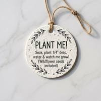 Étiquettes suspendues en papier floral biodégradable avec corde |   Étiquettes rondes plantables |   Inserts pour boîtes cadeaux écologiques et de faveur de mariage