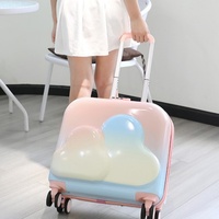 Nouvelle valise à roulettes pour enfants, moderne, en ABS+PC, de couleur bonbon, 20 pouces, épaisse, légère, durable, imperméable
