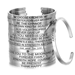 Tùy chỉnh thép không gỉ Ladies Jewelry <span class=keywords><strong>Bangles</strong></span> mạ chống dị ứng khuyến khích Rose Gold Bangle dành cho phụ nữ - Product Image 4