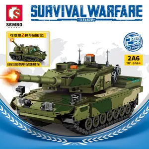 207003 WW2 Survival War 2 phong cách thay đổi xe tăng bọc thép mọi địa hình xe báo đồ chơi xây dựng xe tăng khối quân sự - Product Image 2