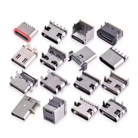Conector macho hembra USB 3,1 tipo C de 16 pines con paso de 0,5mm y modelo de MM para carga de PCB