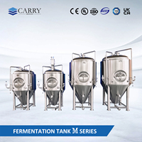 Cuve de Fermentation Commerciale sous Pression pour Brassage de Bière Carry Brewtech 10BBL avec Trappe Latérale en Acier Inoxydable SUS304 et Refroidissement par Glycol