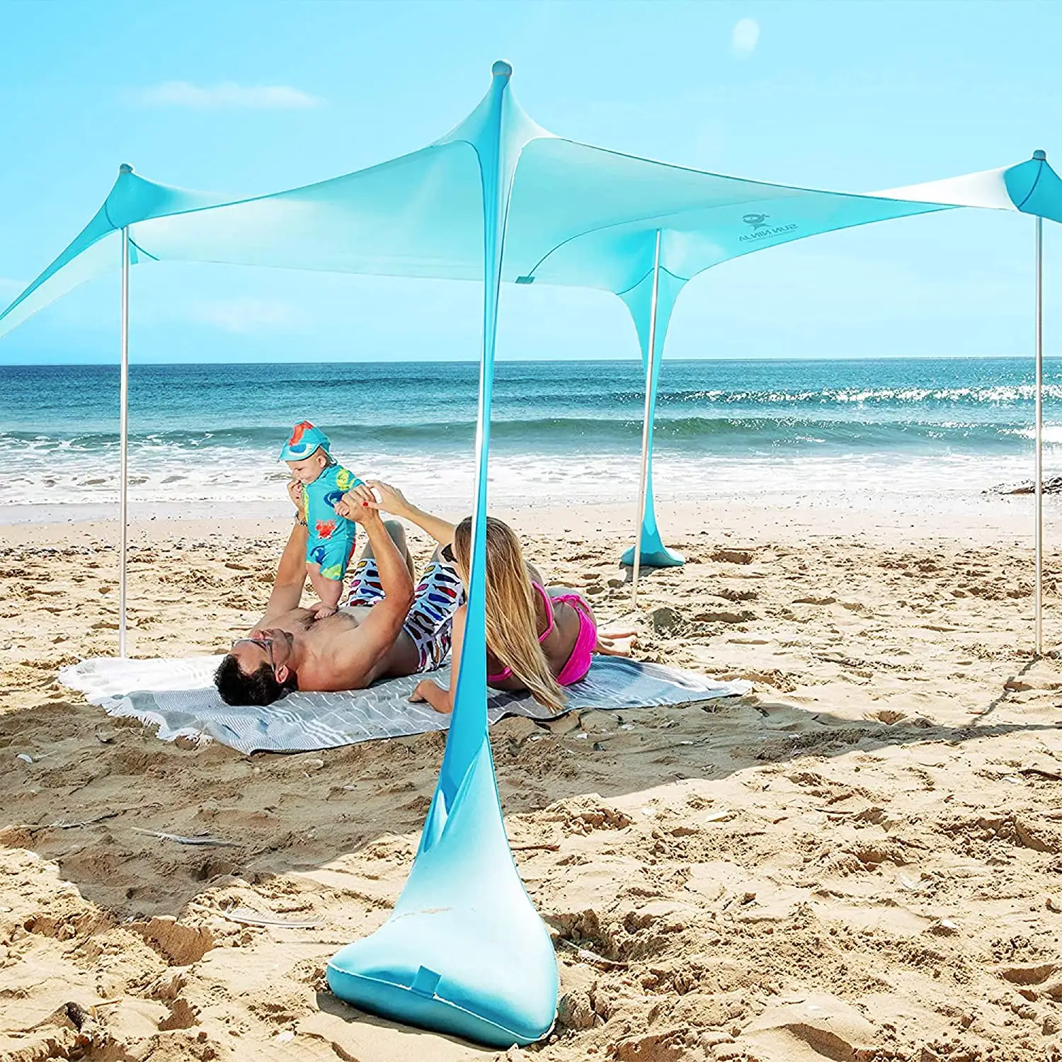 Hot Sell Easy Open Sun Shelter Winddicht Strand Luifel Tent Zonnescherm