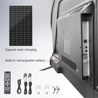 Téléviseur DC, 32 pouces, fabricant chinois direct, OEM SKD CKD, Wifi Full HD, téléviseur solaire pour les marchés de gros du Moyen-Orient et de l'Asie du Sud
