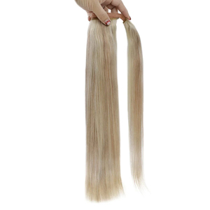 Vente en gros Extensions queue de cheval à clip sans couture qualité supérieure Extensions de cheveux humains queue de cheval cheveux Remy naturels - Product Image 4