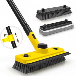 3 in 1 <b>Magic</b> Floor Design Plastic Long Handle Bathroom Cleaning <b>Brush</b> With Removable Replacement Head - Product Image 6