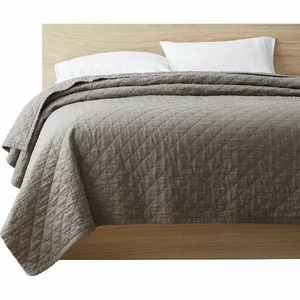 Literie réversible couverture décorative couette couleur unie couette couverture - Product Image 2