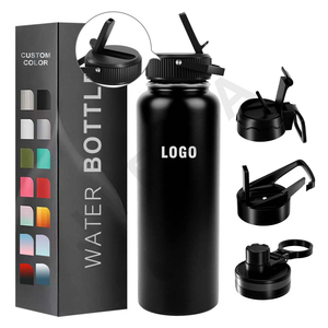 500ml//750ml/1000ml Cheap Promotional Black New Car Nice Wide Mouth Vacuum <b>Pink</b> Stainless Steel Water <b>Bottle</b> With Straw Lid - Product Image 1