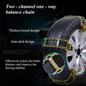 Cadenas de Nieve para Automóvil de Acero Resistentes al Desgaste, Diseño Equilibrado, Antideslizantes para Carreteras de Hielo/Nieve/Lodo, Seguras para Conducir - Product Image 5
